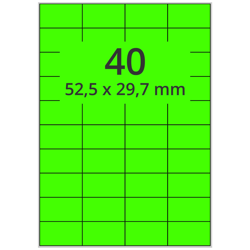 A4 52,5x29,7 mm 4000 st grön