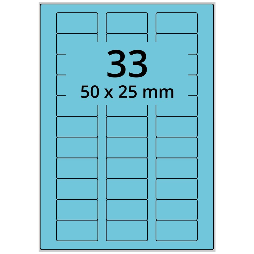 A4 50x25 mm 3300 st blå