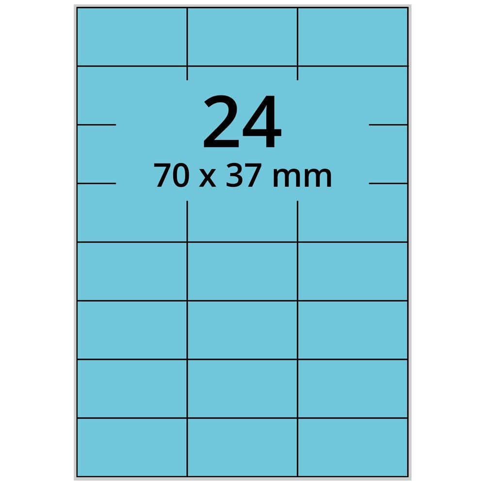 A4 70x34 mm 2400 st blå