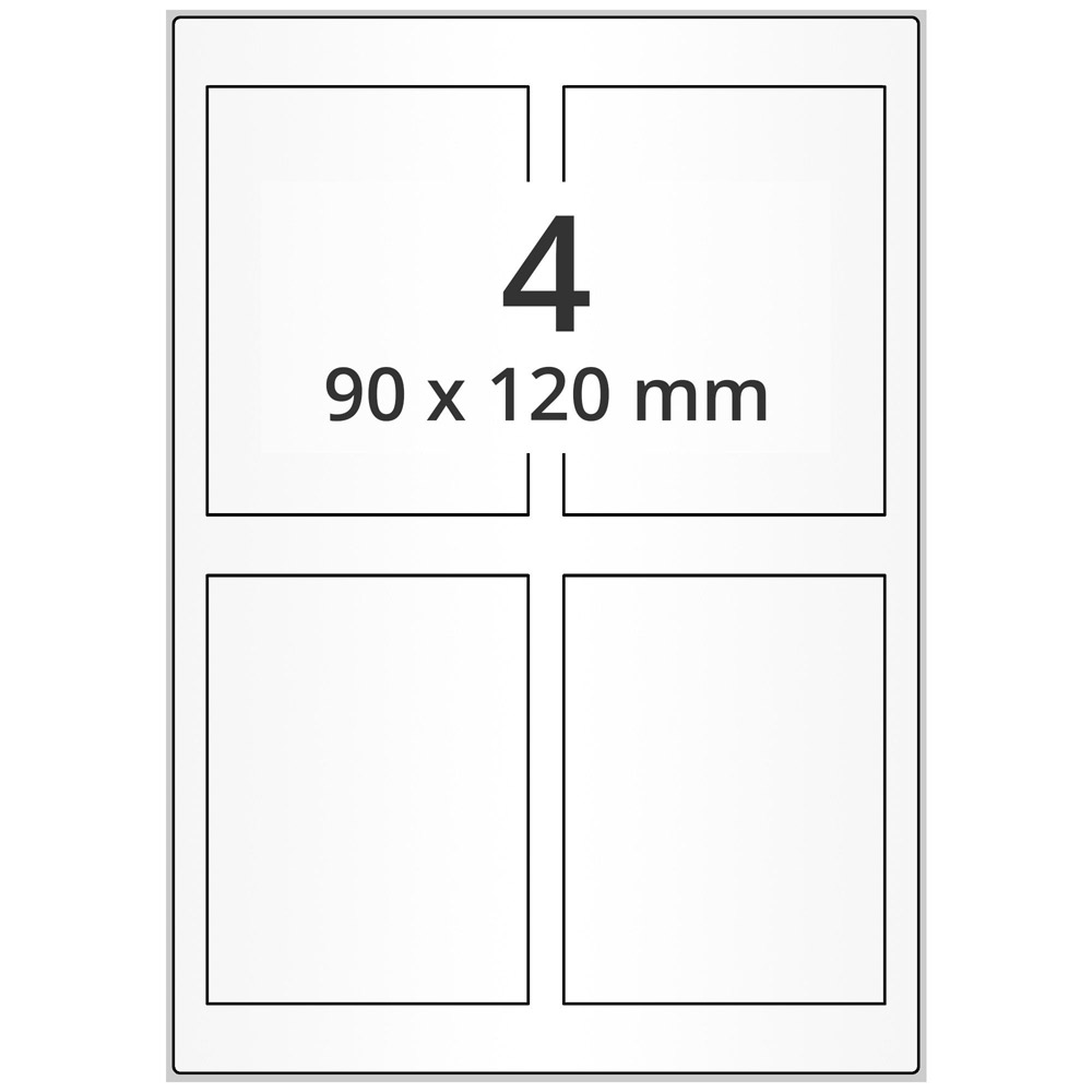 A4 90x120 mm 400 st vit blank