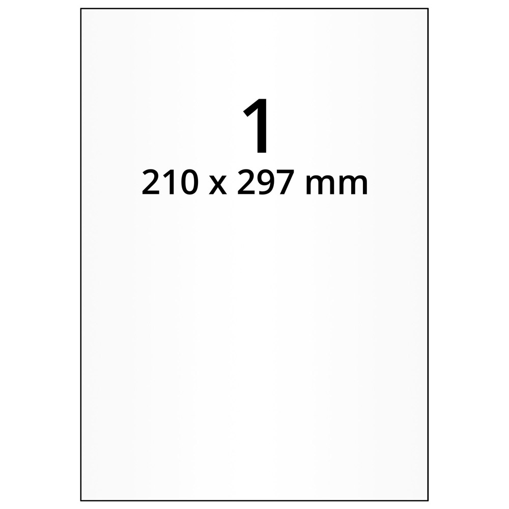 A4 210x297 mm 100 st vit blank