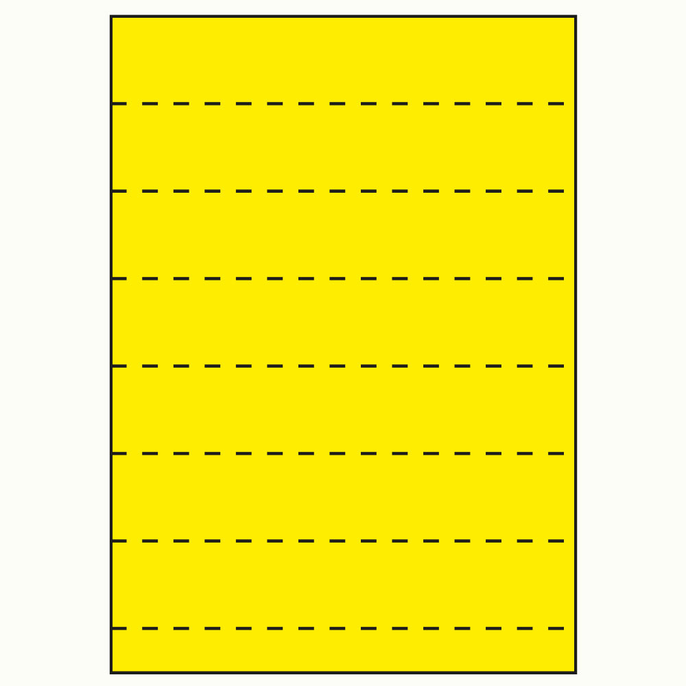 A4 210x40 mm gul 350 st