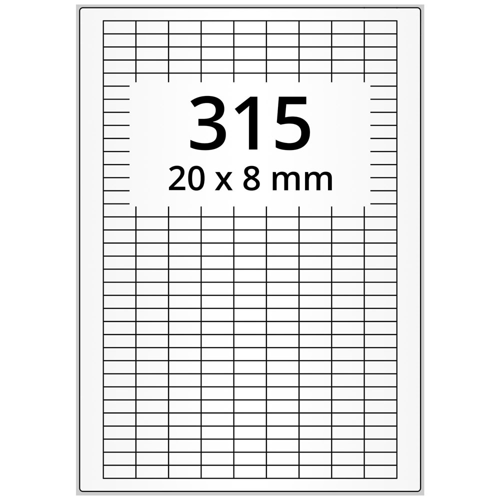 A4 20x8 mm 3150 st vit