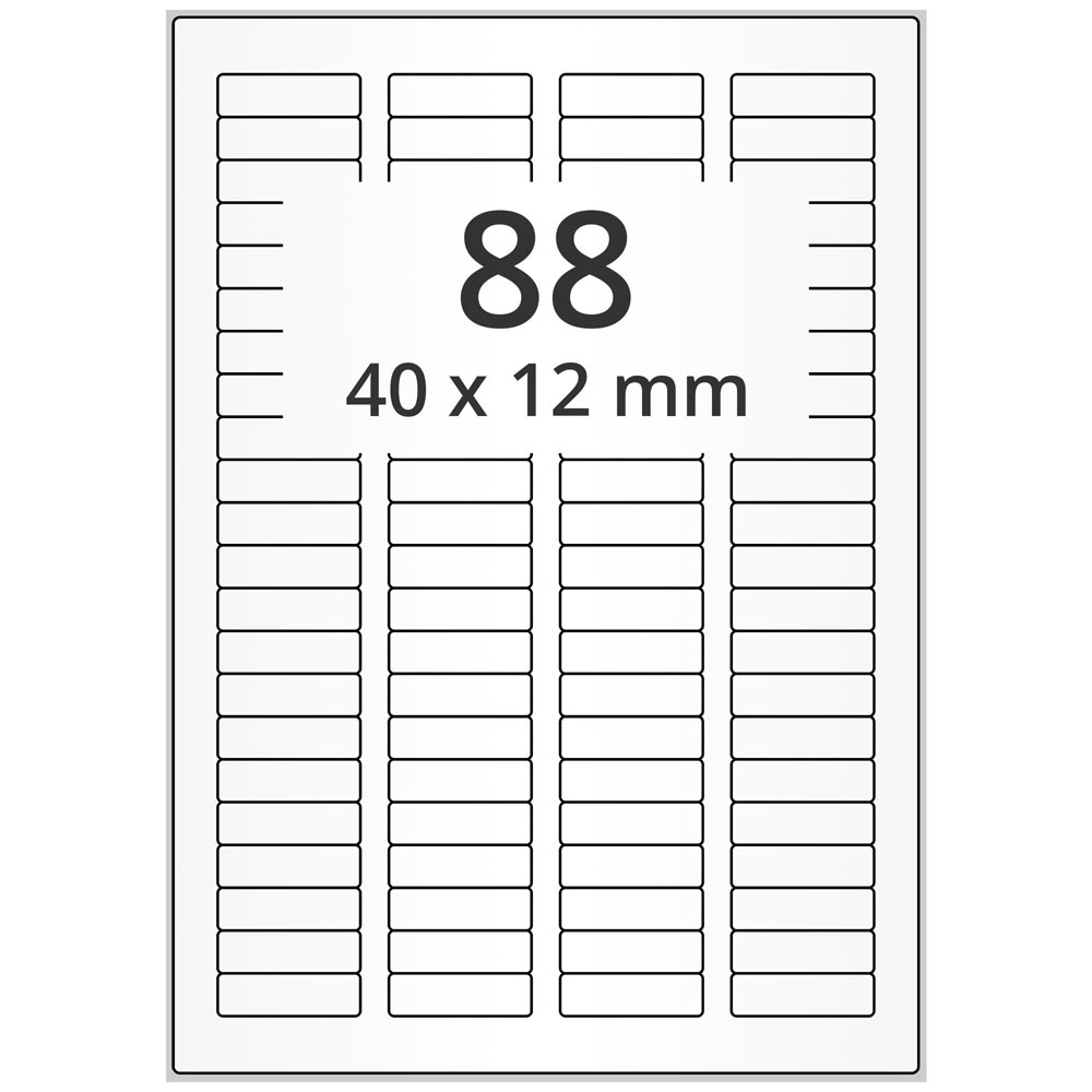 A4 40x12 mm 880 st vit