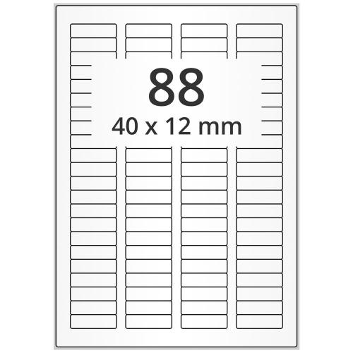 A4 40x12 mm 880 st vit