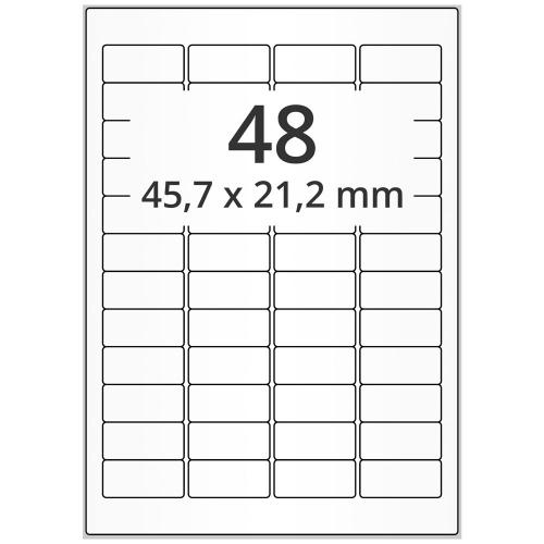 A4 45,7x21,2 mm 480 st vit