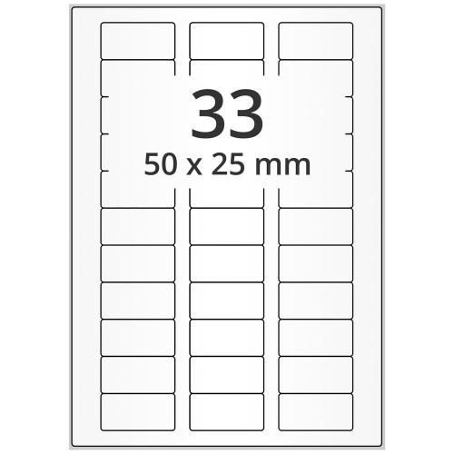 A4 50x25 mm 330 st vit