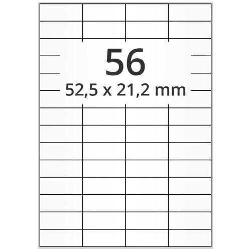 A4 52,5x21,2 mm 560 st vit