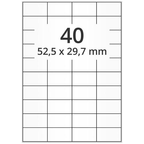 A4 52,5x29,7 mm 400 st vit