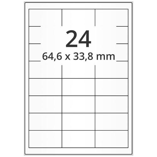 A4 64,6x33,8 mm 240 st vit