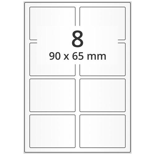 A4 90x65 mm 80 st vit