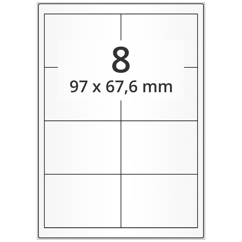 A4 97x67,6 mm 80 st vit