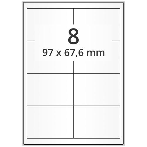 A4 97x67,6 mm 80 st vit