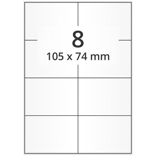 A4 105x74 mm 80 st vit