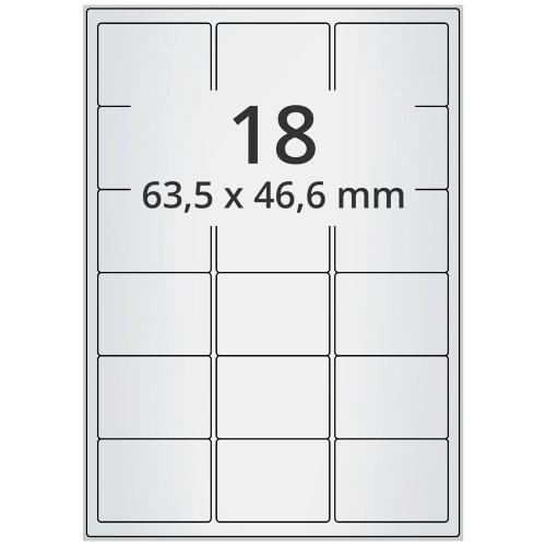 A4 63,5x46,6 mm 180 st silver
