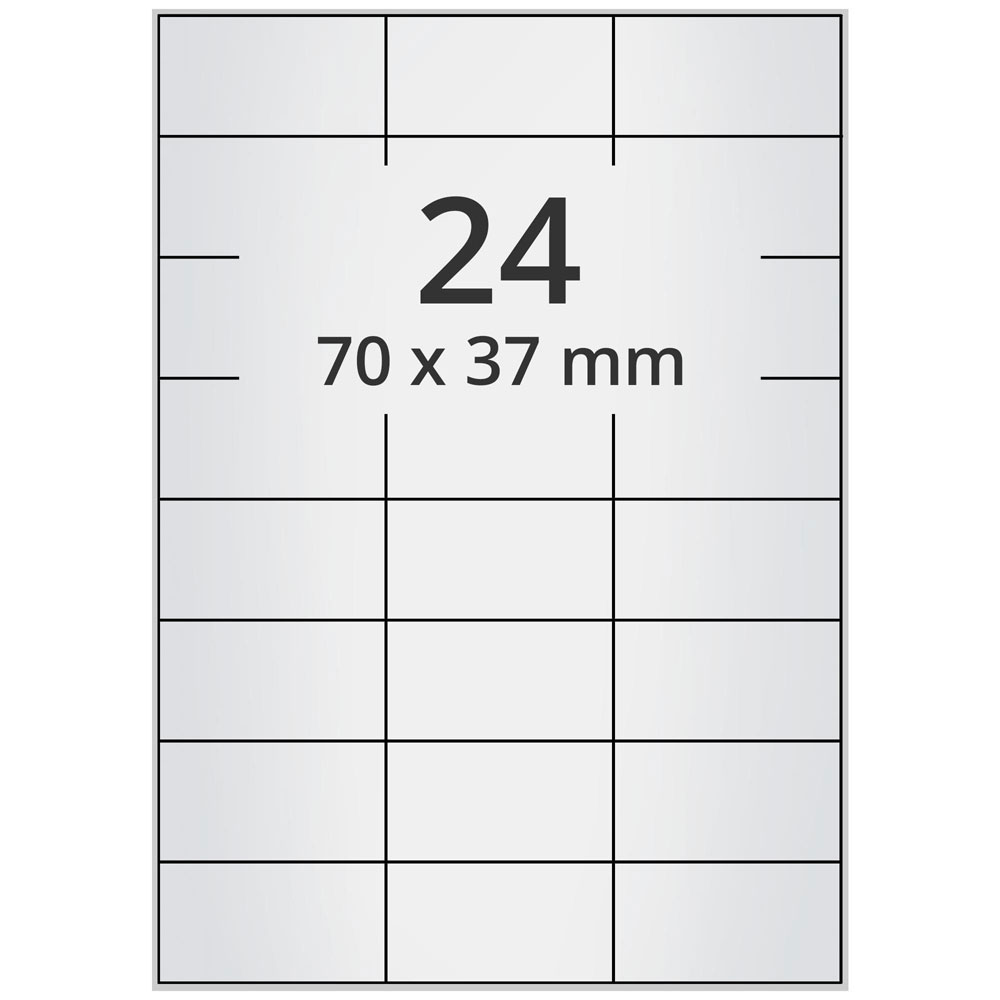 A4 70x37 mm 240 st silver