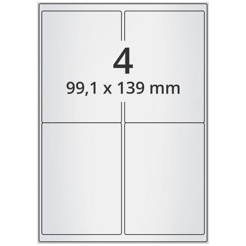 A4 99,1x139 mm 40 st silver