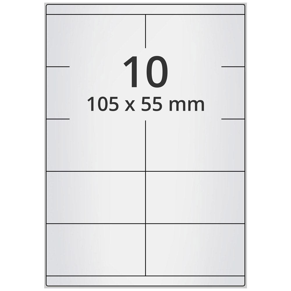A4 105x55 mm 100 st silver