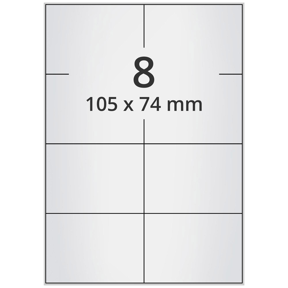 A4 105x74 mm 80 st silver