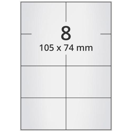 A4 105x74 mm 80 st silver