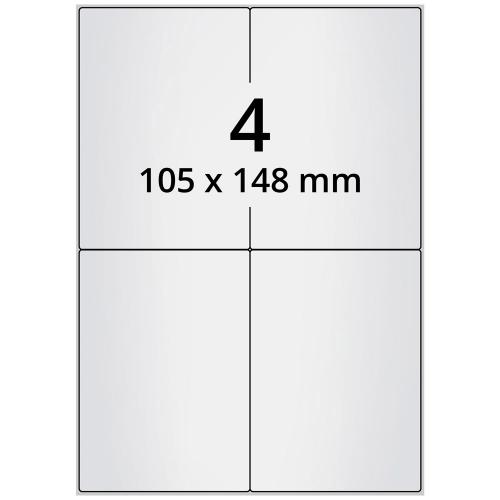 A4 105x148 mm 40 st silver