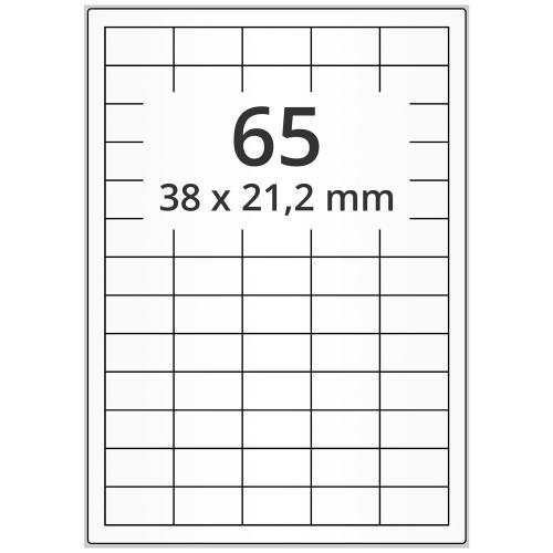 A4 38x21,2 mm 32500 st