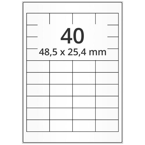 A4 48,5x25,4 mm 20000 st