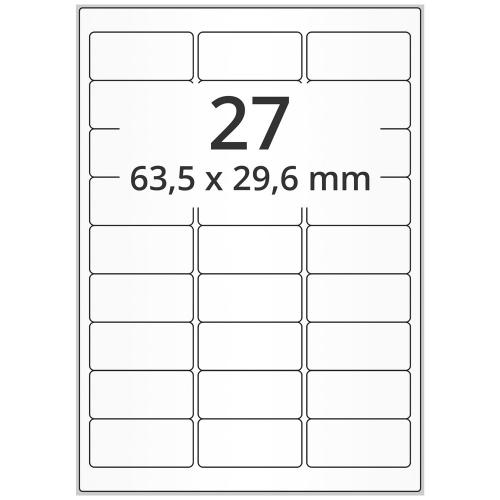 A4 63,5x29,6 mm 13500 st