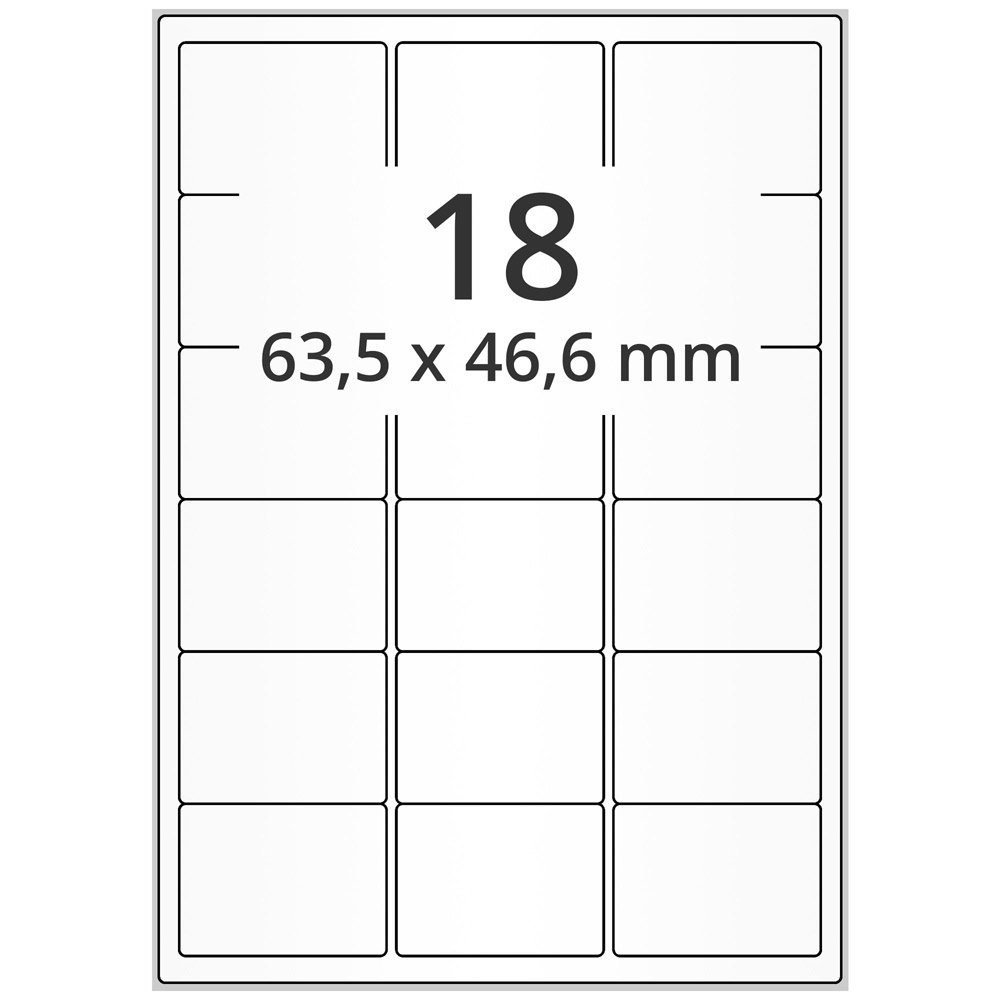 180 Etiketten / 10 Blatt DIN A4 / Größe: 63,5x46,6 / Adressetiketten 180 Etiketten / 10 Blatt DIN A4 / Größe: 63,5x46,6 / Adressetiketten