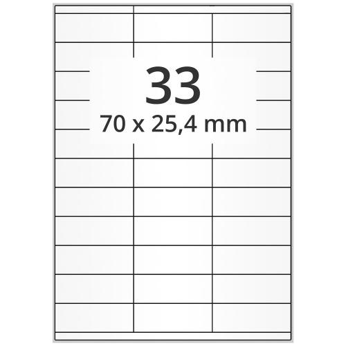 A4 70x25,4 mm 16500 st