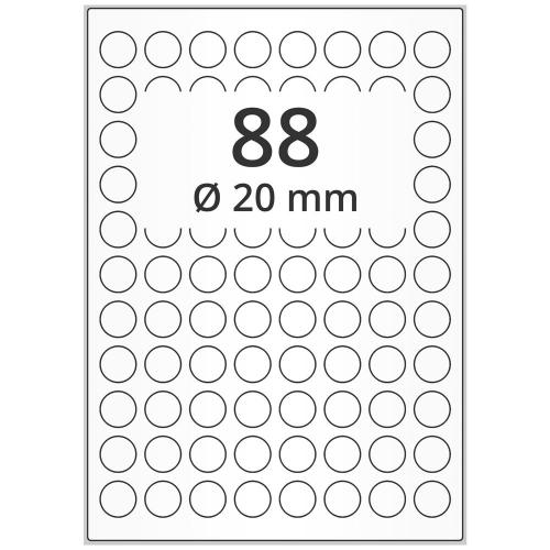 A4 rund 20 mm 44000 st