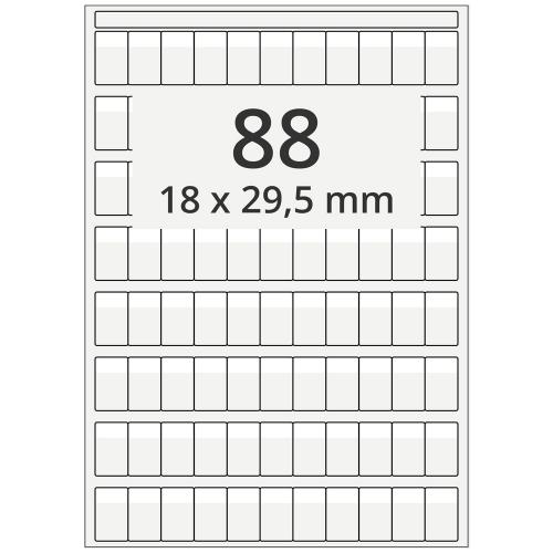 A4 18x29,6 mm 880 st vit
