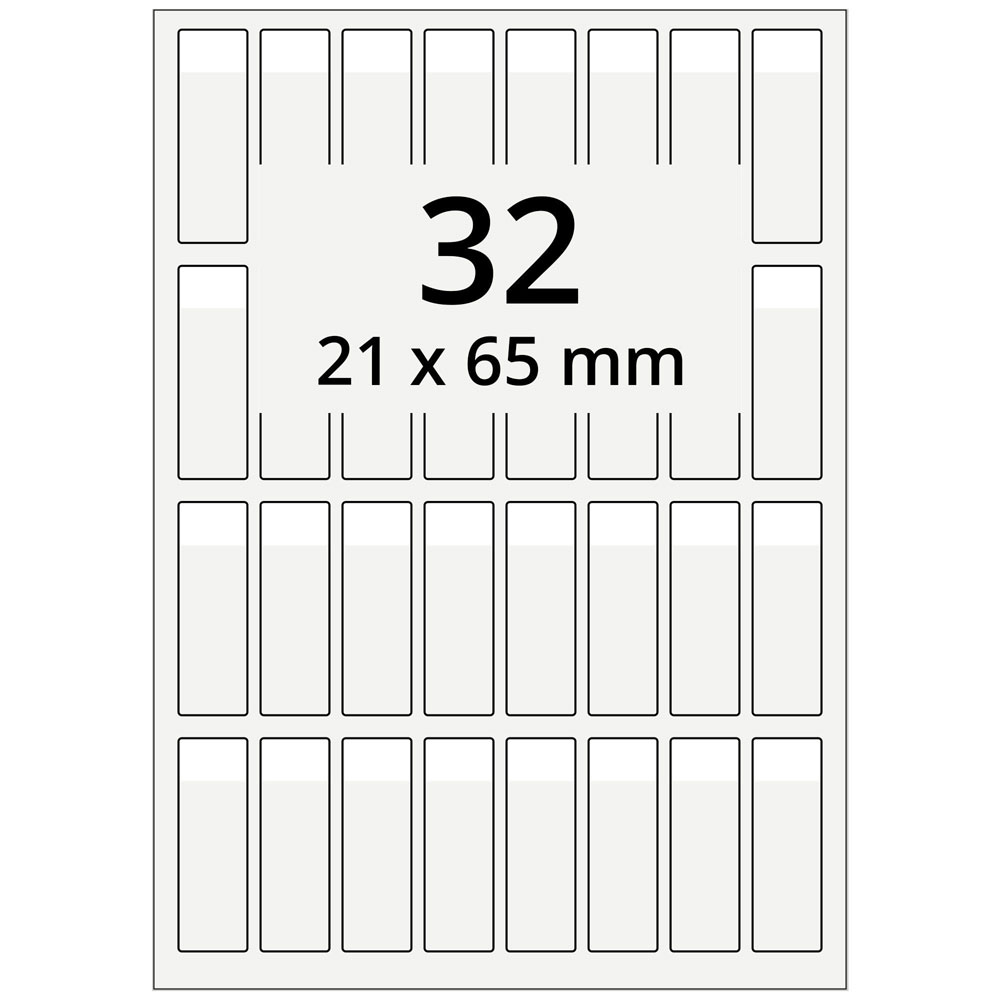 A4 21x65 mm 320 st vit