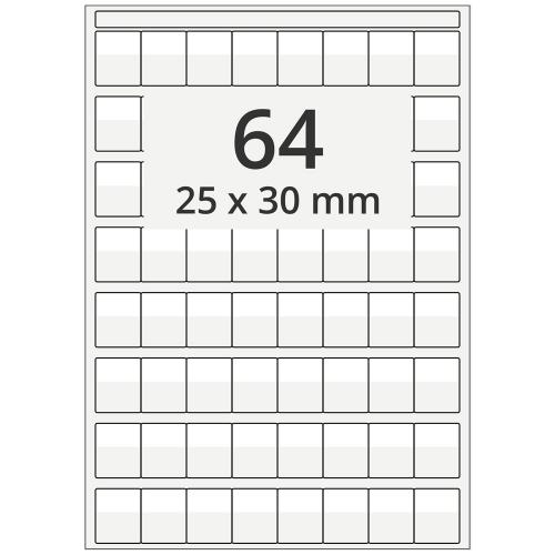 A4 25x30 mm 640 st vit