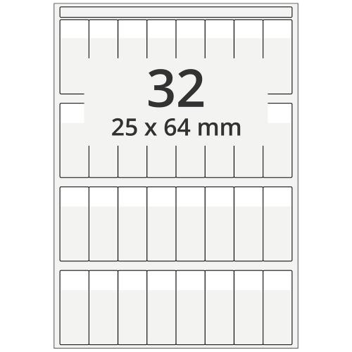 A4 25x64 mm 320 st vit