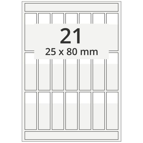 A4 25x80 mm 210 st vit