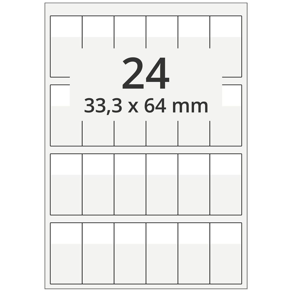 A4 33,3x64 mm 240 st vit