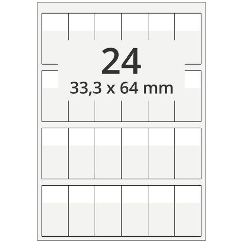 A4 33,3x64 mm 240 st vit