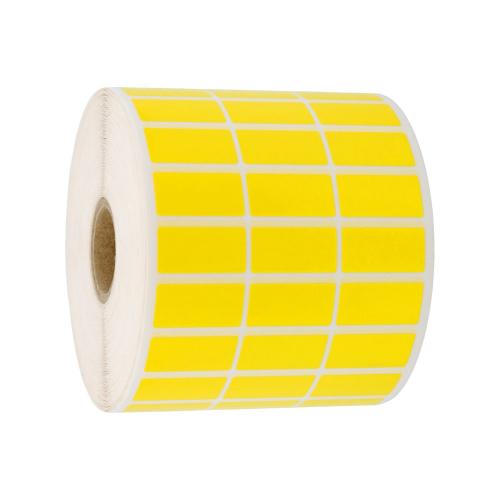 25,4x12,7 mm 9000 st/rl gul blank polyester