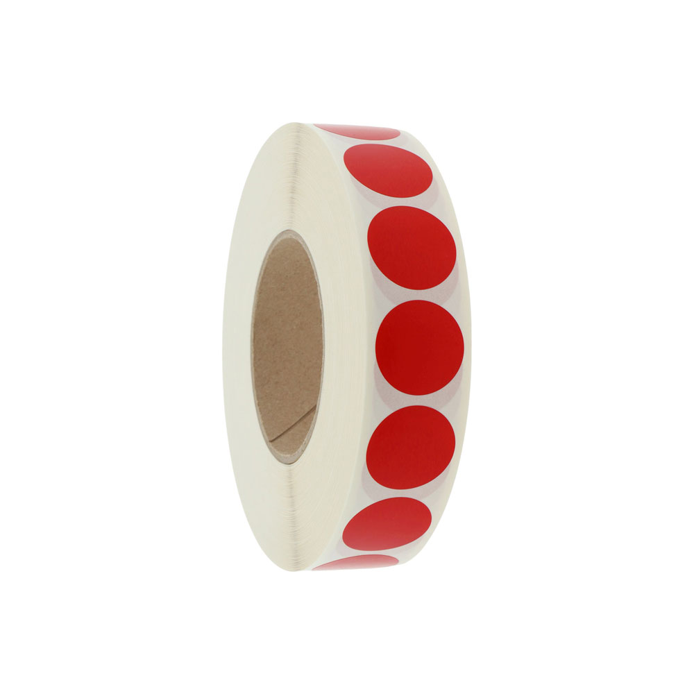 Rund 20 mm röd 1000 st/rl