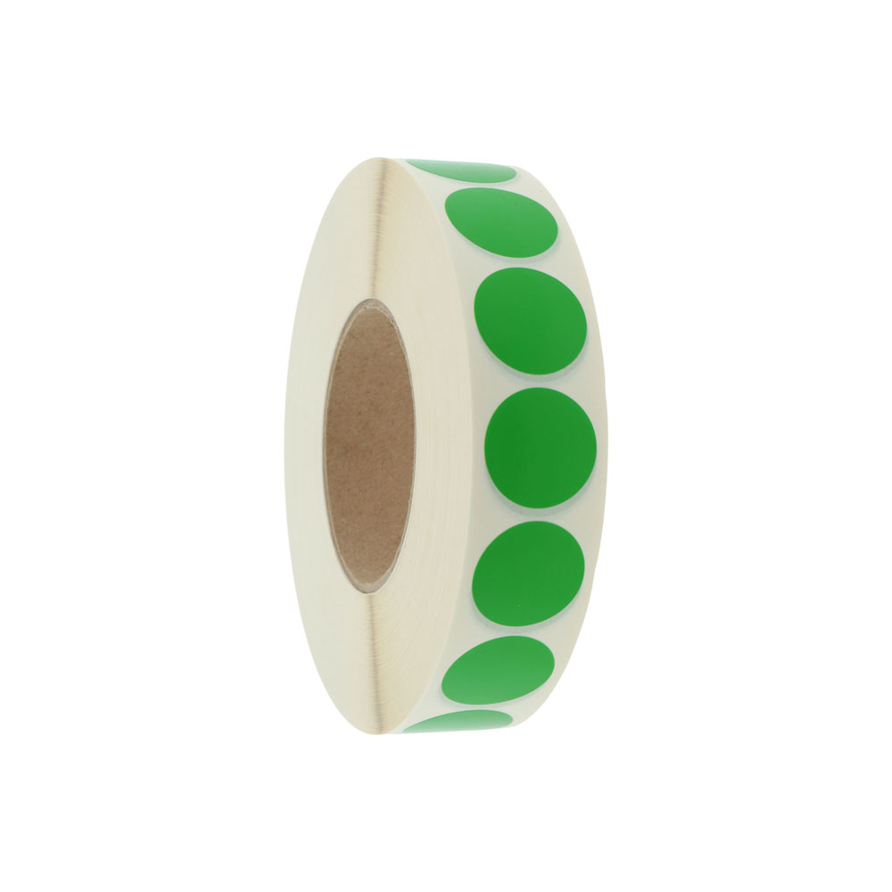 Rund 20 mm grön 1000 st/rl