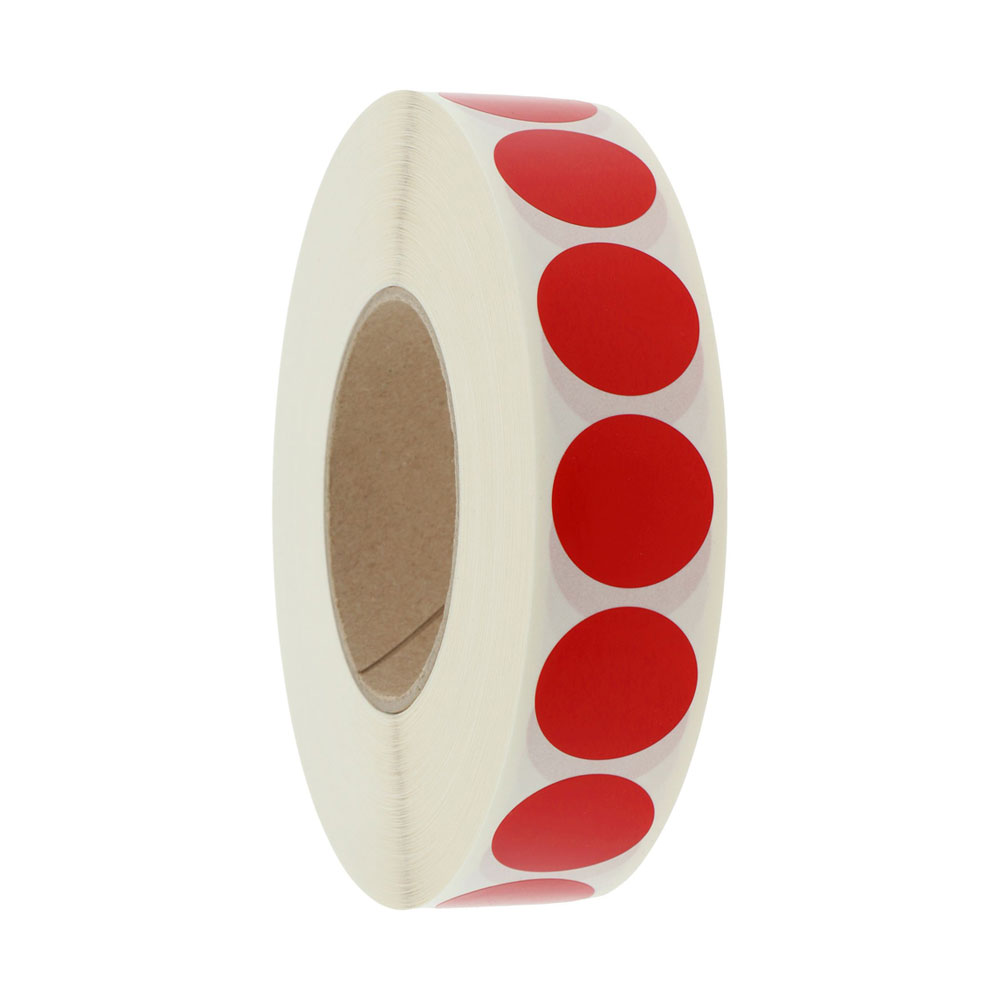 Rund 30 mm röd 1000 st/rl