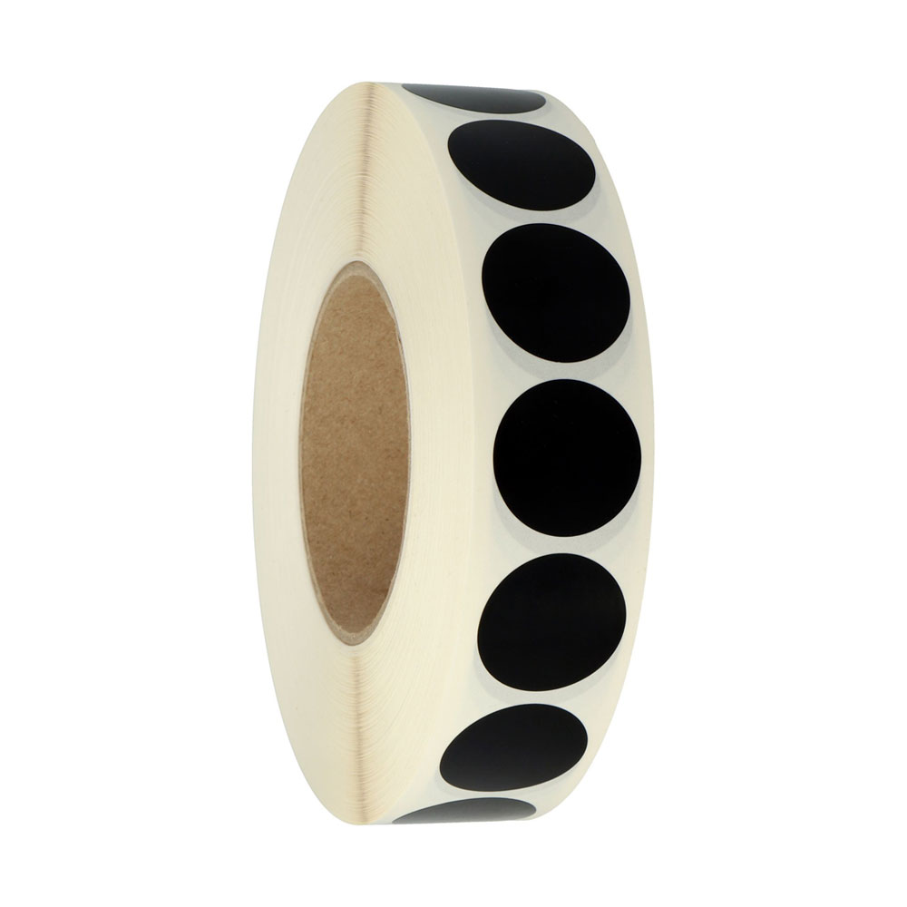 Rund 30 mm svart 1000 st/rl