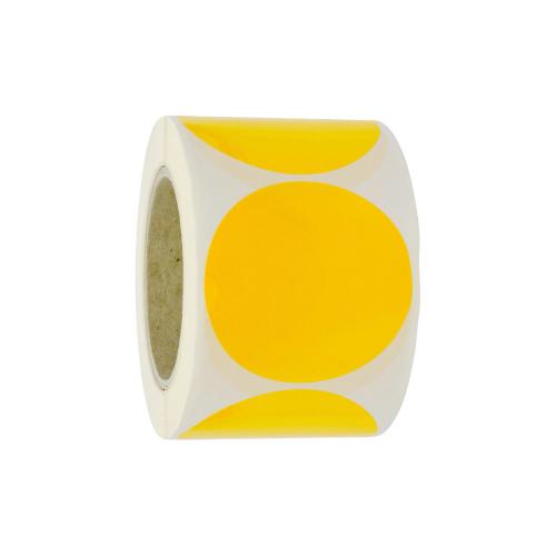 Rund 75 mm gul 500 st/rl