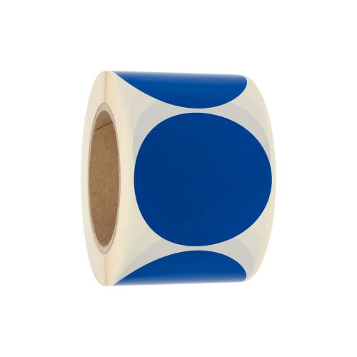 Rund 75 mm blå 500 st/rl