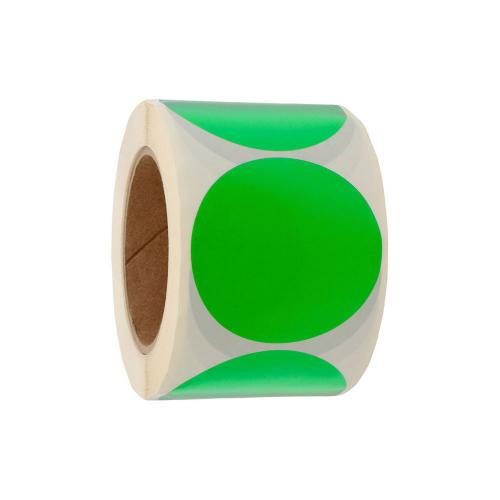 Rund 75 mm grön 500 st/rl