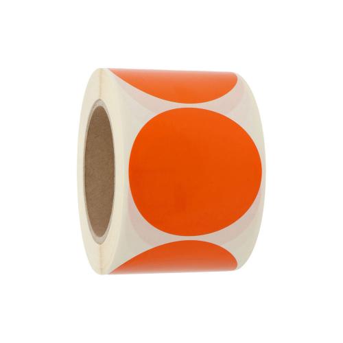 Rund 75 mm orange 500 st/rl