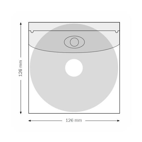 CD/DVD ficka 126x126 mm 100 st/fp
