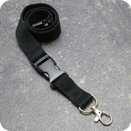 Lanyard 20x800 mm svart 10 st/fp
