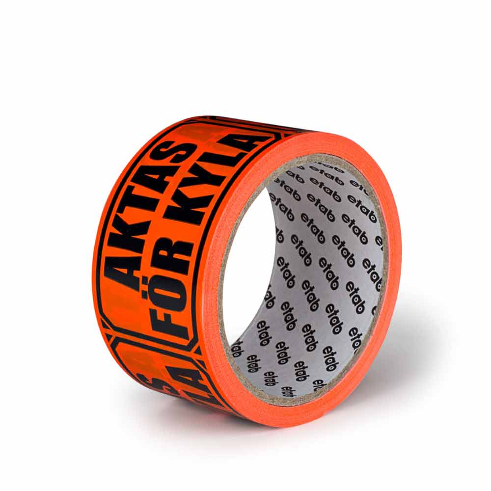 Signaltejp Aktas för kyla 50 mm x 33 m fluor orange 6 rl/fp